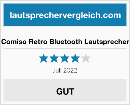  Comiso Retro Bluetooth Lautsprecher Test