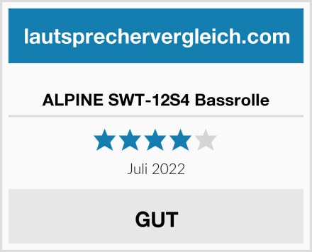  ALPINE SWT-12S4 Bassrolle Test