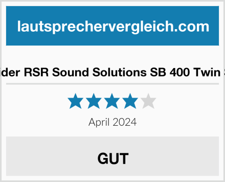  Silva Schneider RSR Sound Solutions SB 400 Twin Soundtower Test