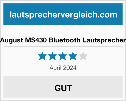  August MS430 Bluetooth Lautsprecher Test