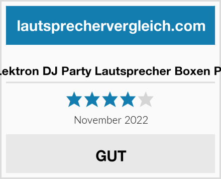  E-Lektron DJ Party Lautsprecher Boxen Paar Test