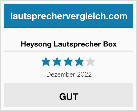  Heysong Lautsprecher Box Test