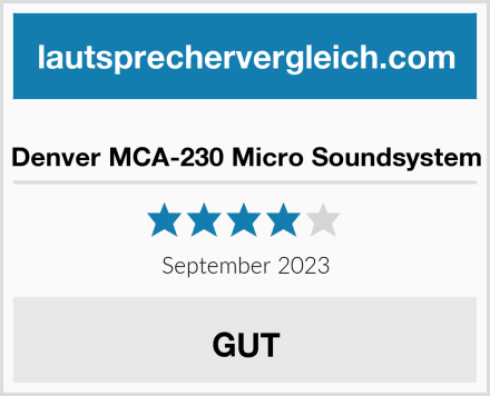  Denver MCA-230 Micro Soundsystem Test