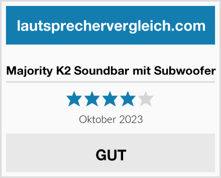  Majority K2 Soundbar mit Subwoofer Test